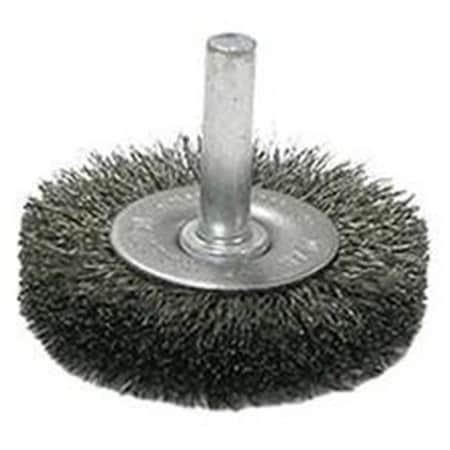 Weiler Weiler 804-17955 2 in. Stem-Mounted Crimped Wire Radial Wheel; 0.008 in. Steel Fill 804-17955